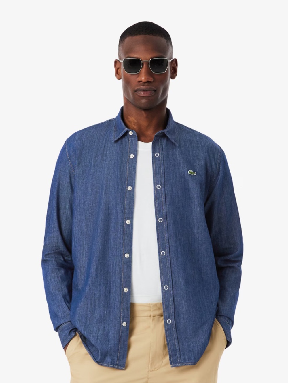 Lacoste Men's Regular Fit Lightweight Denim Shirt